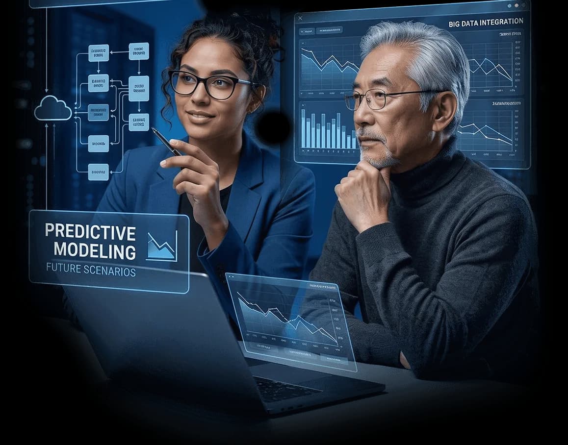 Newsoft team using AI for strategic insights and predictive modeling